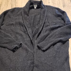 100 % Cashmere 14th & Union  Black Cardigan Sweater Lightweight 1x Casual Black